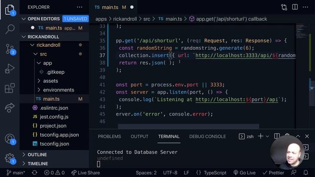 DevTips Daily: Rick and Roll Project - Adding short urls to the database