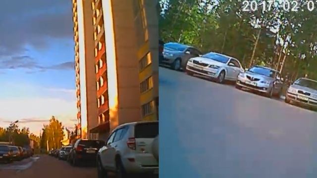 видео с регистратора для мотоцикла с 2 мя камерами .Съемка в движении смотреть онлайн