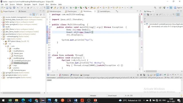 Java Multithreading | Java Runnable | Java Thread