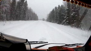 Дорога Сергино-Карсовай в зимнее время.