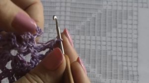 Квадрат, филейное вязание и цветок