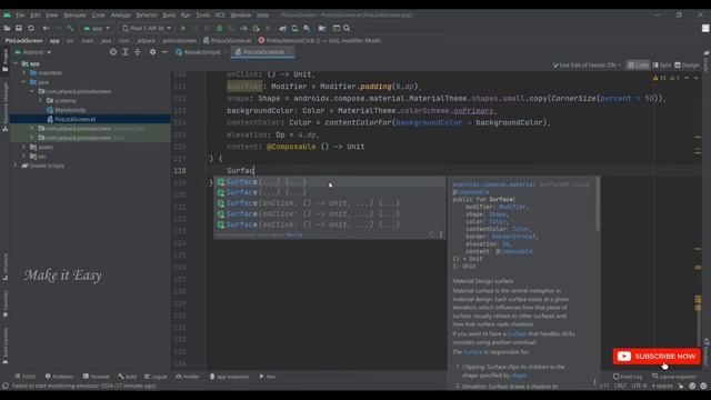 How to Implement Simple Google Pin Lock View in Jetpack Compose | Android | Kotlin | Make it Easy