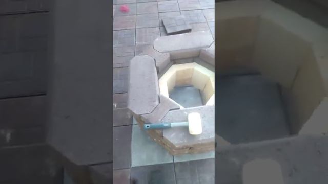 Костровая чаша из гранитно-бетонных блоков GRILLIT