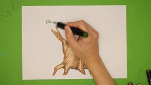 Как нарисовать сложное мультяшное дерево маркерами. Рисование шаг за шагом для продолжающих