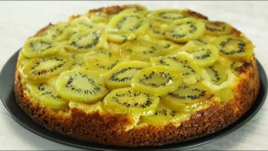 Вкуснейший пирог с киви на сметане. Выпечка к чаю