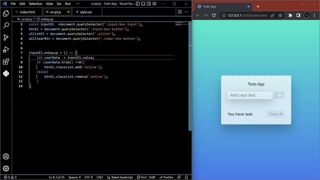 How to create a Todo List in JavaScript       #javascript #html5 #webdevelopment #todolist
