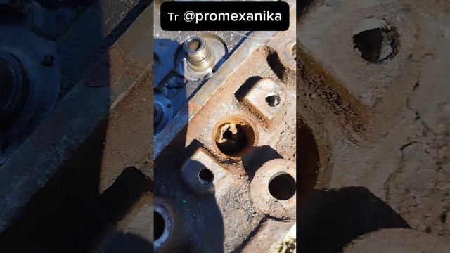 Вот что бывает с ГБЦ когда нет уплотнения на форсунках. Наш тг @promexanika