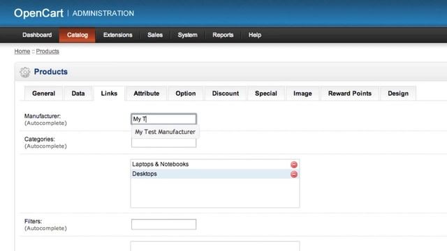 OpenCart Lesson 8: Adding Manufacturers