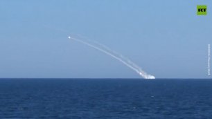 Russian submarine launches 4 Kalibr missiles at Ukrainian positions