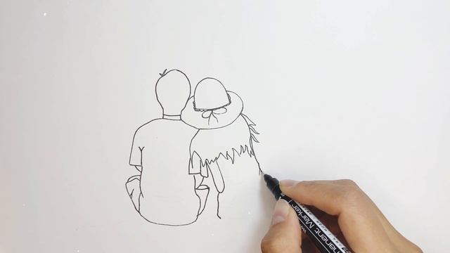 Как нарисовать Парня и Девушку|Влюбленная пара| how to draw a Couple in love смотреть онлайн