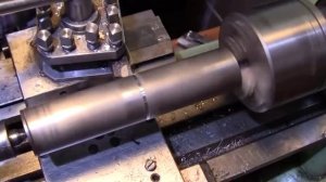 Токарный станок МН-80. Обработка трубы в люнете
