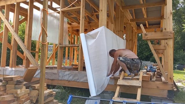 Ветрозащита стен в каркасном доме 6х6 м, своими руками