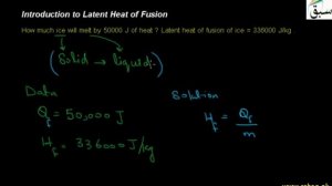 Problem on Introduction to Latent Heat of Fusion, Physics Lecture | Sabaq.pk