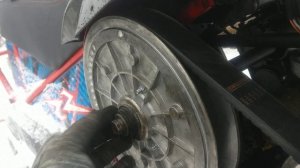 доработки снегохода Sharmax Tungus. Замена ведомого шкива вариатора на Тайга