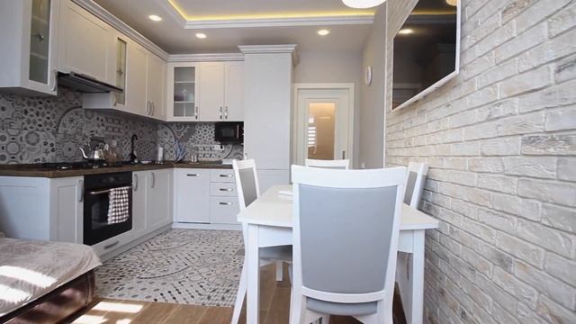 Однокомнатная квартира в стиле кантри. Ремонт по дизайн-проекту. смотреть онлайн