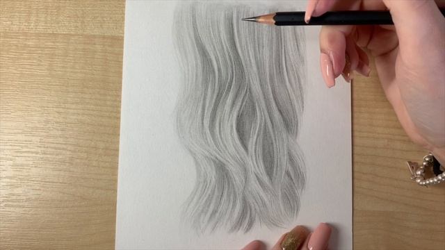 How to draw long hair with graphite pencil | Realistic drawing tutorial смотреть онлайн