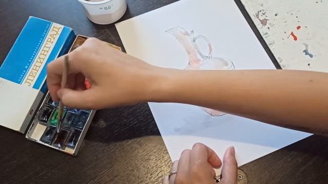Как нарисовать КУВШИН акварелью/Живопись/How to draw a JUG with watercolor/Painting
