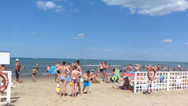Анапа. Лето. Пляж Пионерского проспекта