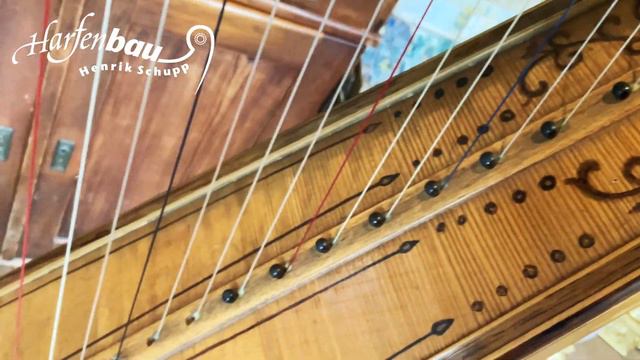 Vintage French Harp restored in our workshop | Erard Grecian harp | Green Sleeves