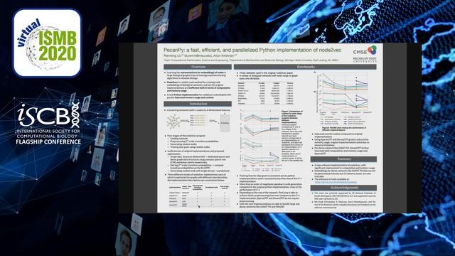 PecanPy: Parallelized, efficient, and accelerated... - Reming Liu - NetBio - ISMB 2020 Posters смотреть онлайн