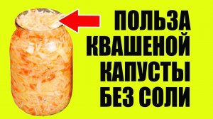 Чем Полезна Квашеная Капуста Без Соли и Сахара