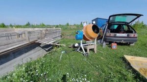 059 Заливка порога в гараж. Стройка дома своими руками