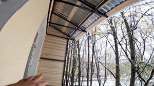Установка крыши на балкон своими руками/Замена крыши над балконом/Ремонт крыши балкона в Москве