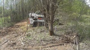 Bobcat T770 с мульчером - измельчение кустарника и деревьев