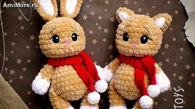 Амигуруми: схема Зайчик и Котик | Игрушки вязаные крючком