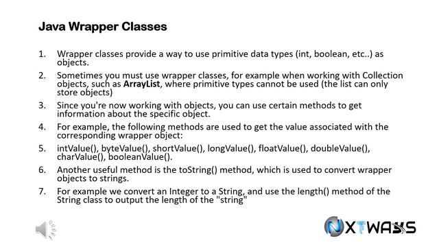 24 JAVA WRAPPER CLASSES смотреть онлайн
