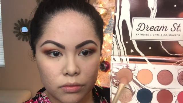 Holiday Glam Transformation using ColourPop X Kathleen Lights Dream St. Palette| Camelia Vivero смотреть онлайн