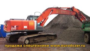 Гусеничный экскаватор Хитачи 250 в работе / Crawler excavator HITACHI 250