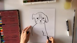 Как нарисовать собаку How to draw a puppy