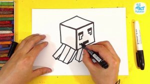 Рисуем ПРИЗРАКА из МАЙКРАФТ / уроки рисования для детей