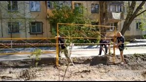 Монтаж забора на детской площадке по Металлургов, 3