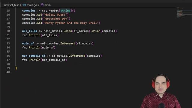 Python-like sets in Go with golang-set смотреть онлайн