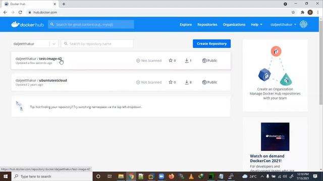 Push Docker Image to Docker Hub Remote Registry | Docker Registry Setup