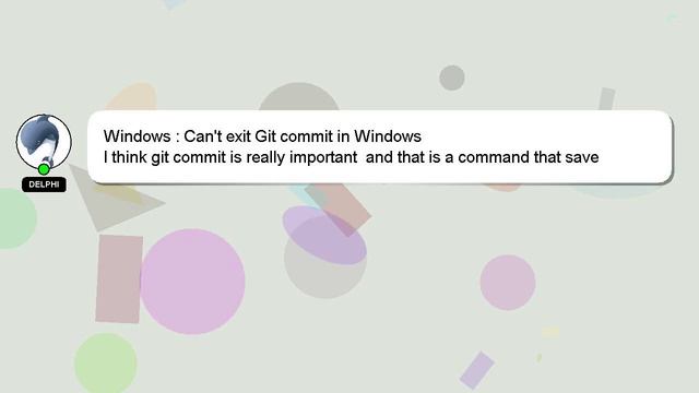 Windows : Can't exit Git commit in Windows смотреть онлайн