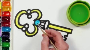 Рисуем Золотой ключик фломастерами. Рисование для детей