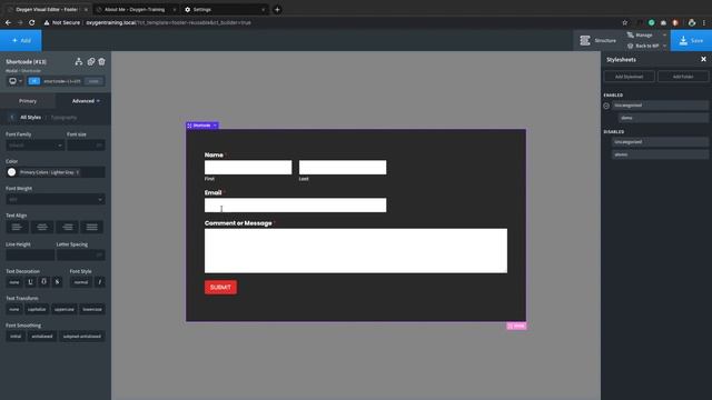 Oxygen Builder Modal Tutorial For Pop-up Contact Form And Email Opt-In Form