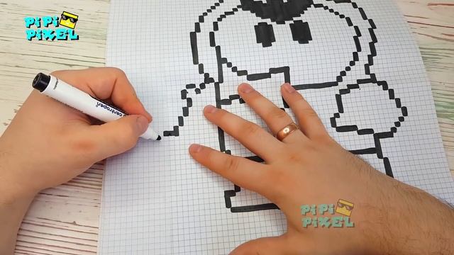 МИСТЕР ПИ из ИГРЫ BRAWL STARS РИСУНКИ ПО КЛЕТОЧКАМ - PIXEL ART смотреть онлайн