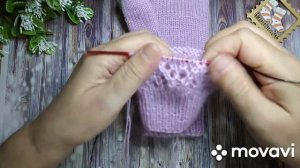 Вязание. ВАРЕЖКИ с узором "КРЫЛЬЯ БАБОЧКИ". Индийский клин. Мастер класс.