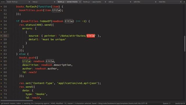 Ember in Action #10.  Server-side validation