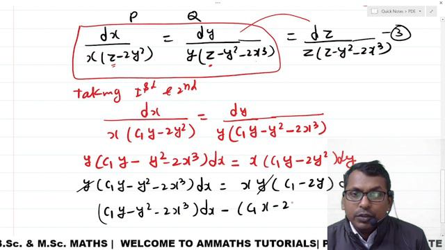 #06 solve pde px(z-2y^2)=(z-qy) (z-y^2-2x^3) by Lagrange Method | solve PDE of first order