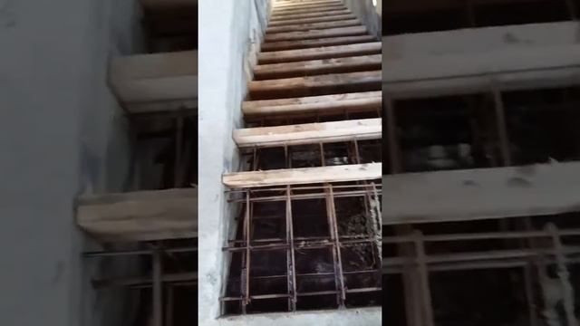 Бетонная лестница (маршевая с двумя площадками),процесс изготовления. смотреть онлайн