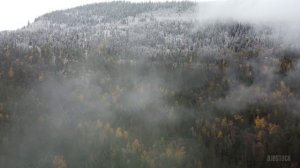 Soaring Through The Fog Norwegian Snow Mountain 4K 30fps