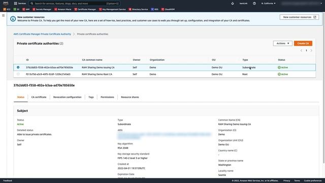 ACM Private CA - Reduce Costs by Sharing Private CAs Using AWS RAM смотреть онлайн