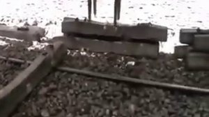 Замена шпал шпалоукладчиком / replacement of sleepers