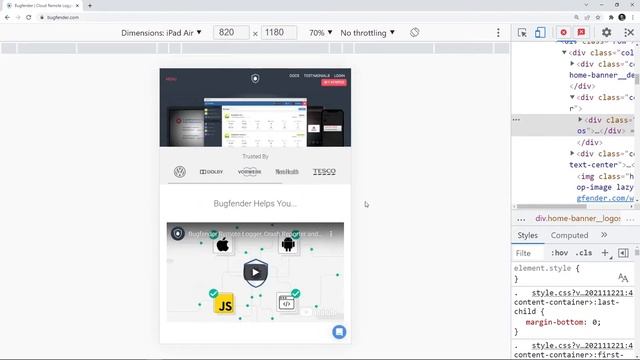 Google Chrome Dev Tools - Device List