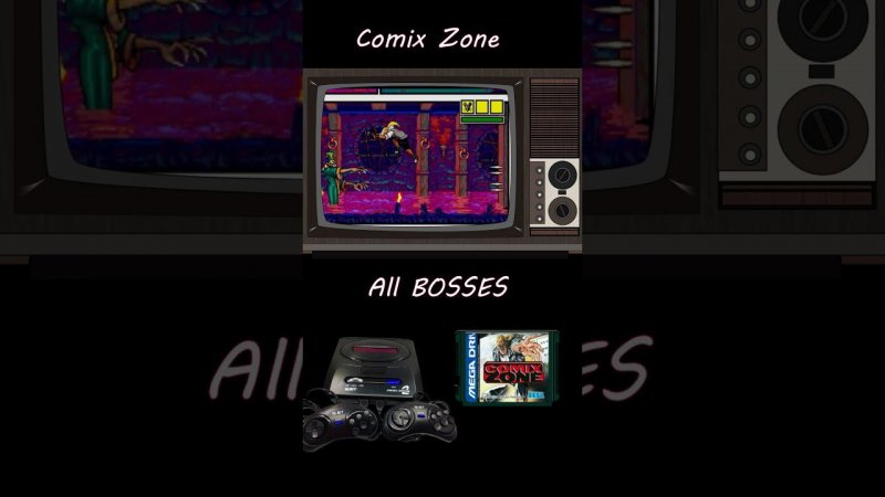 Comix Zone - All bosses #shorts  #genesis #megadrive #action